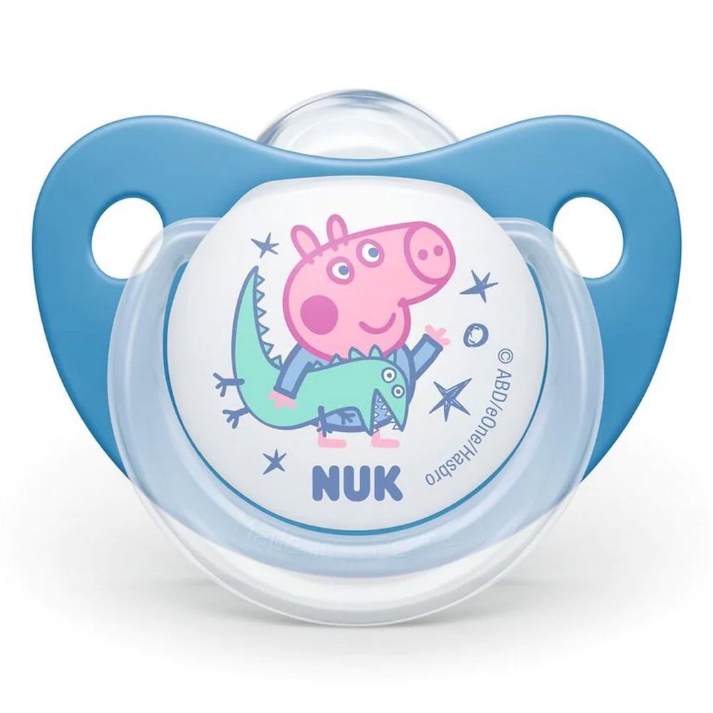 Nuk Peppa Pig Trendline Ορθοδοντική Πιπίλα Σιλικόνης Μπλε 6-18 μηνών, 1τμχ
