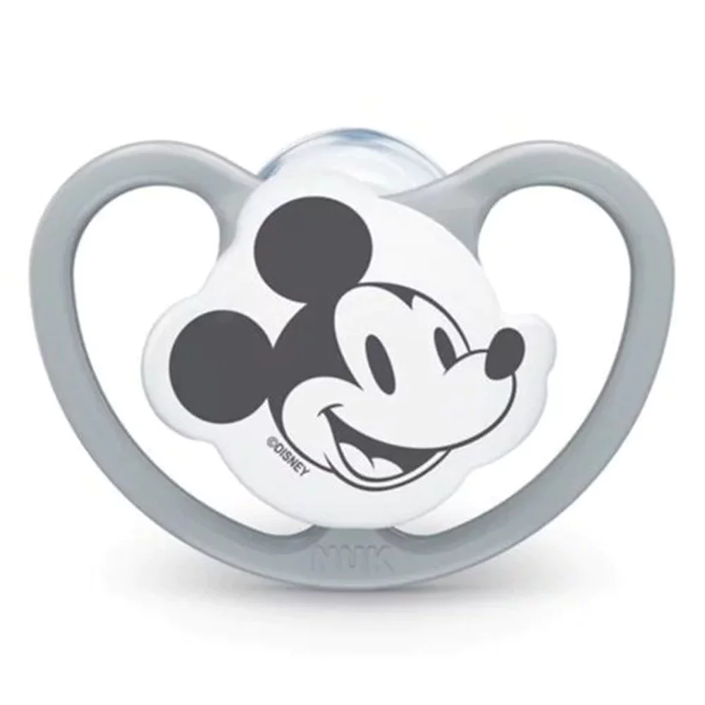 Nuk Ορθοδοντική Πιπίλα Σιλικόνης Χωρίς Κρίκο Space Mickey με Θήκη Γκρι 0-6m, 1τμχ Nuk Ορθοδοντική Πιπίλα Σιλικόνης Χωρίς Κρίκο Space Mickey με Θήκη Γκρι 0-6m, 1τμχ