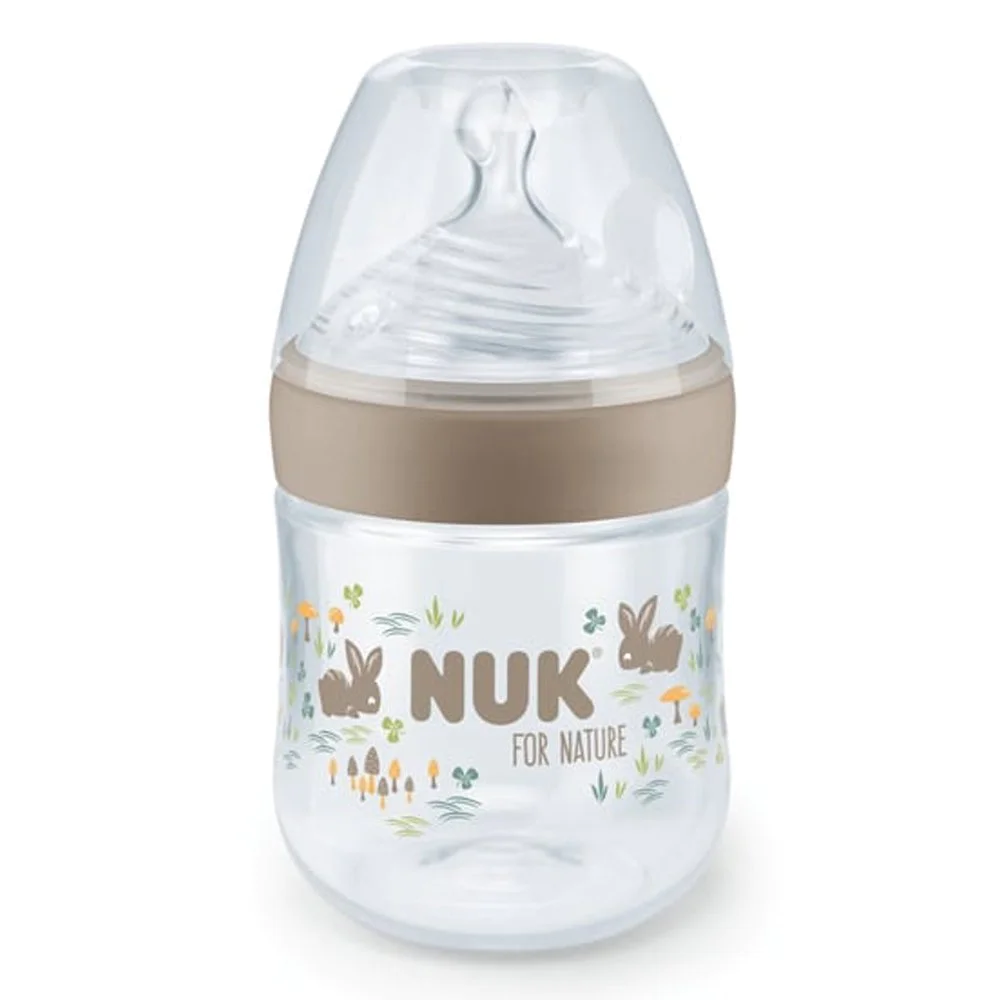 Nuk for Nature Πλαστικό Μπιμπερό Κατά των Κολικών με Δείκτη Ελέγχου Θερμοκρασίας με Θηλή Σιλικόνης Καφ΄ε για 0-6m, 150ml Nuk for Nature Πλαστικό Μπιμπερό Κατά των Κολικών με Δείκτη Ελέγχου Θερμοκρασίας με Θηλή Σιλικόνης Καφ΄ε για 0-6m, 150ml