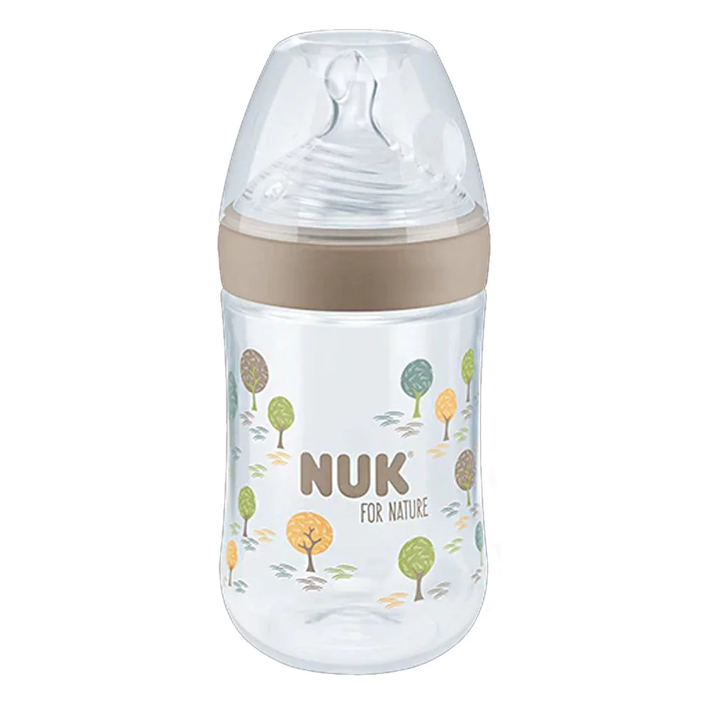 Nuk for Nature Μπιμπερό PP με Δείκτη Ελέγχου Θερμοκρασίας & Θηλή Σιλικόνης Medium 6-18m Μπεζ, 260ml Nuk for Nature Μπιμπερό PP με Δείκτη Ελέγχου Θερμοκρασίας & Θηλή Σιλικόνης Medium 6-18m Μπεζ, 260ml