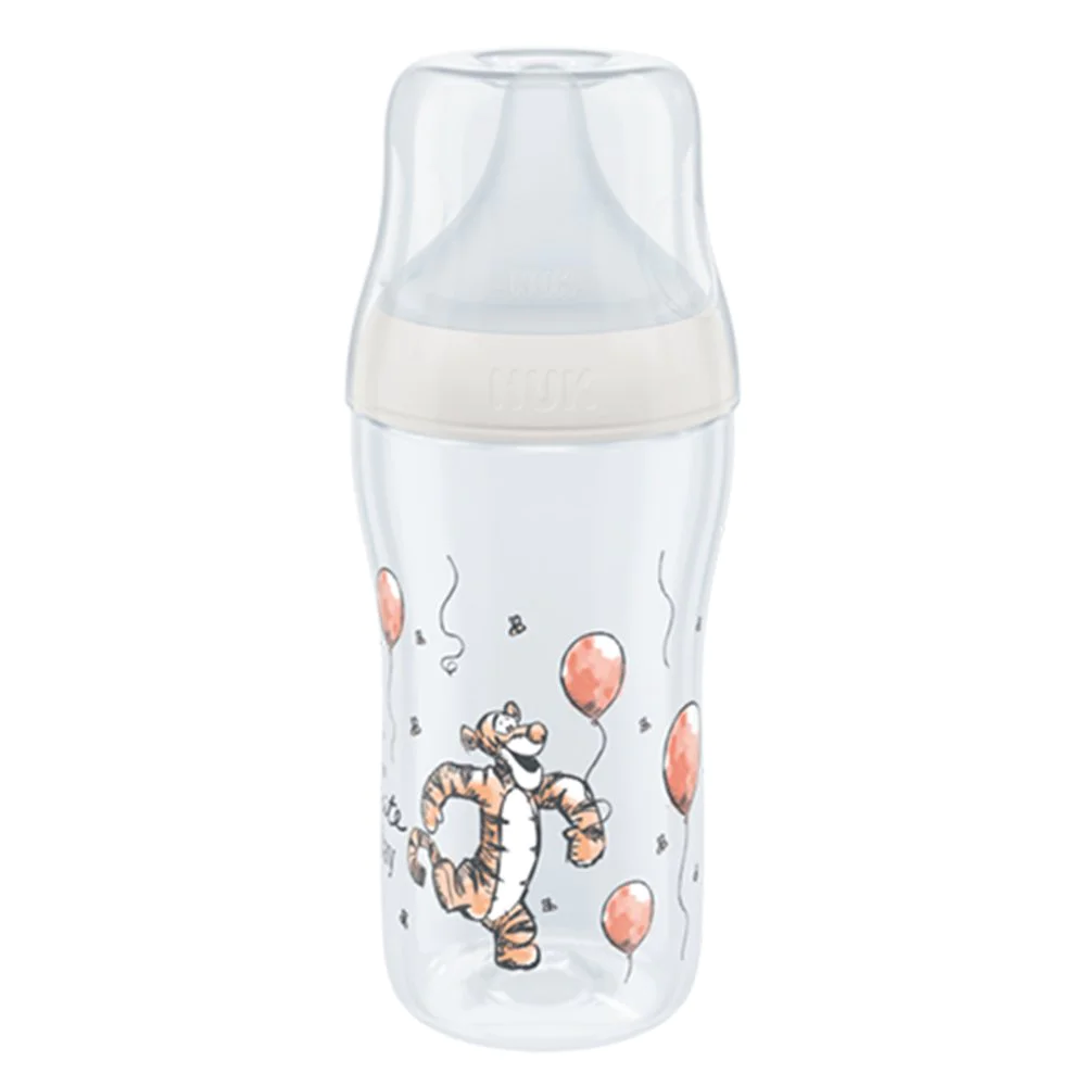 Nuk Perfect Match Disney Winnie the Pooh Μπιμπερό Πλαστικό με Μαλακή Θηλή Σιλικόνης κατά των Κολικών με Έλεγχο Θερμοκρασίας με τον Τίγρη 3m+, 260ml Nuk Perfect Match Disney Winnie the Pooh Μπιμπερό Πλαστικό με Μαλακή Θηλή Σιλικόνης κατά των Κολικών με Έλεγχο Θερμοκρασίας με τον Τίγρη 3m+, 260ml