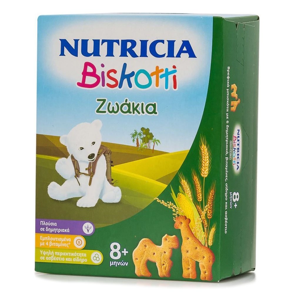 Nutricia Biskotti Ζωάκια Βρεφικά Μπισκότα 8m+, 180gr