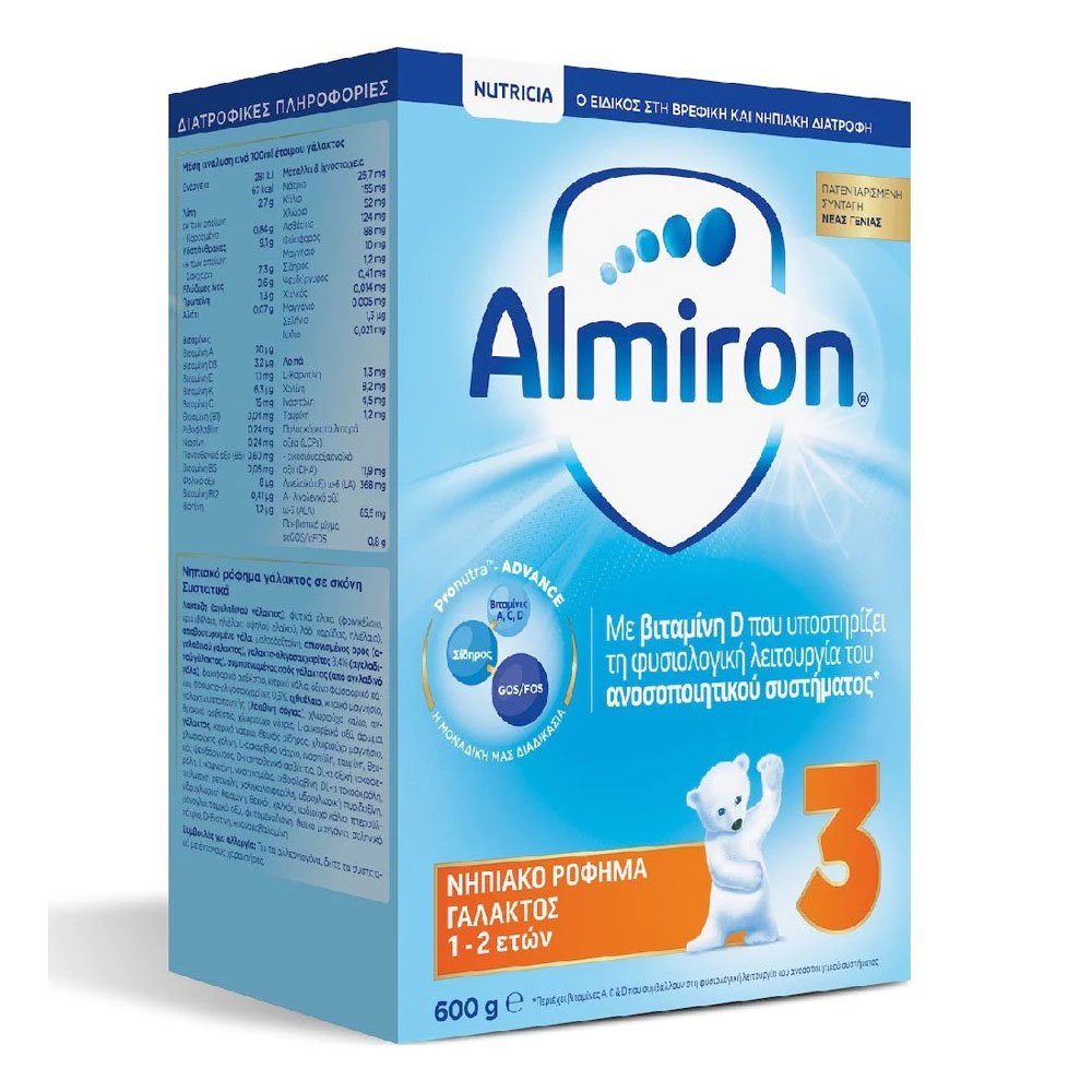 Nutricia Almiron 3 Νηπιακό Ρόφημα Γάλακτος 1-2 Ετών, 600gr