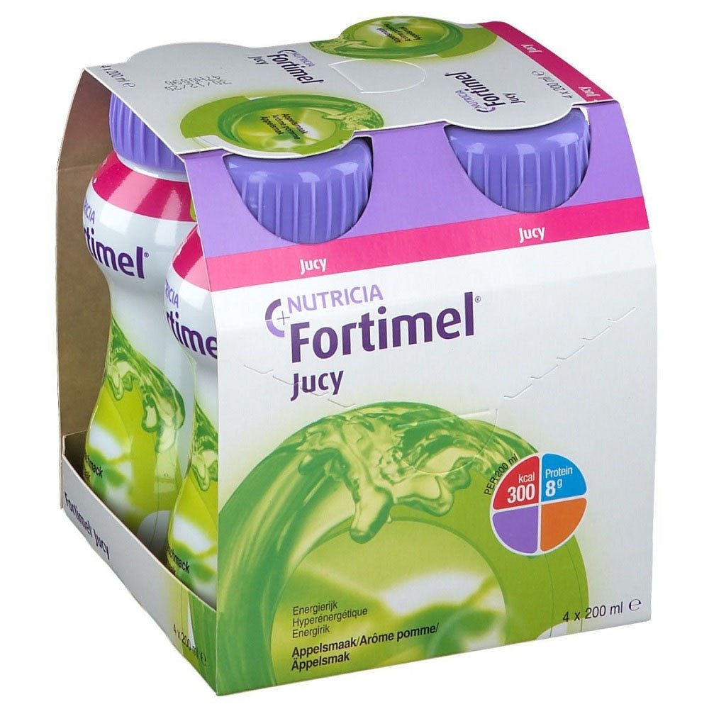 Nutricia Fortimel Jucy Τρόφιμο για Ειδικούς Ιατρικούς Σκοπούς για τη Διατροφική Διαχείριση Δυσθρεψίας με Γεύση Μήλο, 800ml