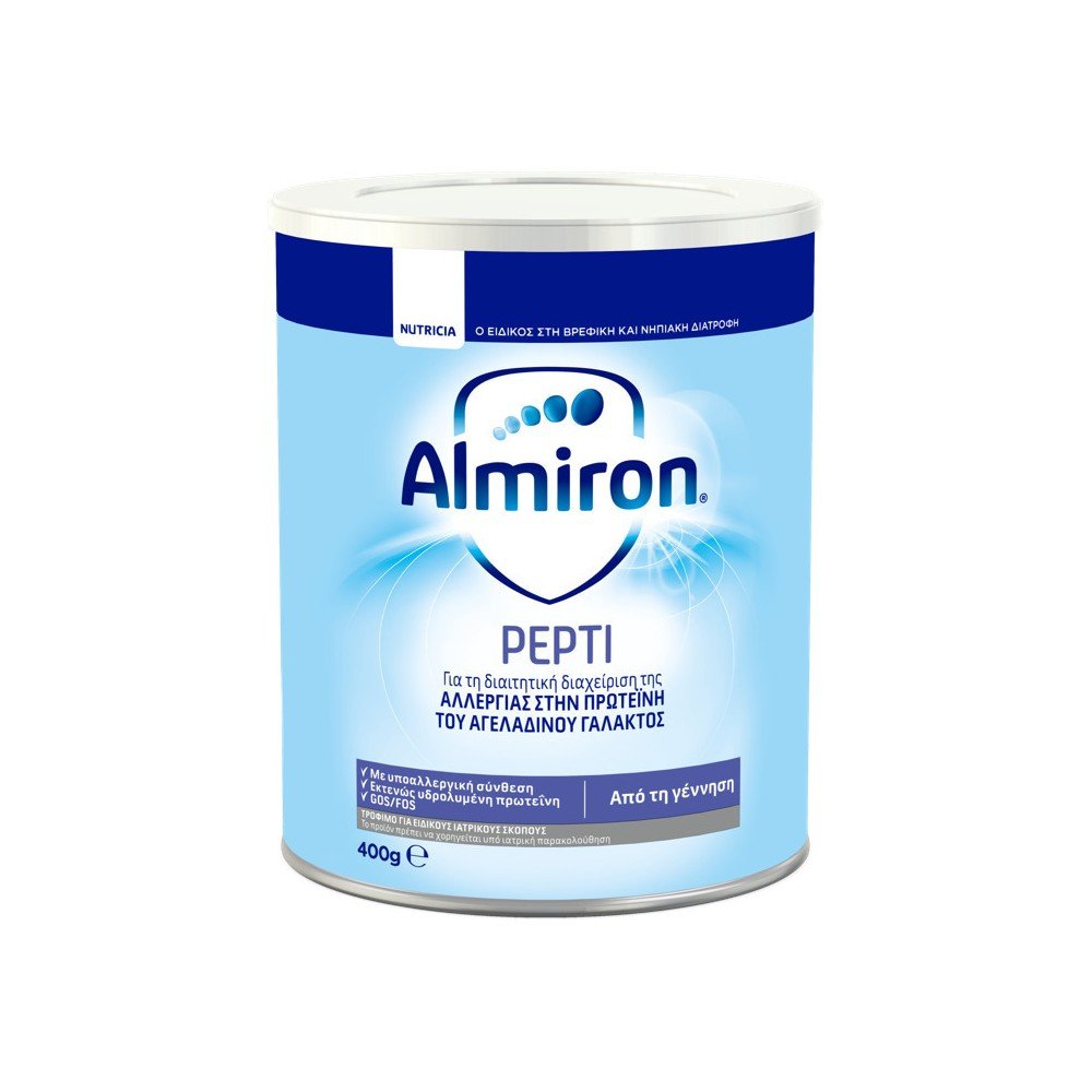 Nutricia Almiron Pepti 0m+ - Γάλα σε σκόνη με Αλλεργία στην Πρωτεΐνη του Αγελαδινού Γάλακτος, από την Γέννηση, 400gr