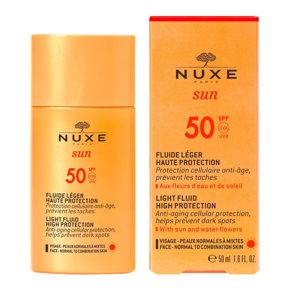 Nuxe Sun Face Cream Fluide Leger SPF50 Αντηλιακό Προσώπου Ελαφριάς Υφής, 50ml Nuxe Sun Face Cream Fluide Leger SPF50 Αντηλιακό Προσώπου Ελαφριάς Υφής, 50ml