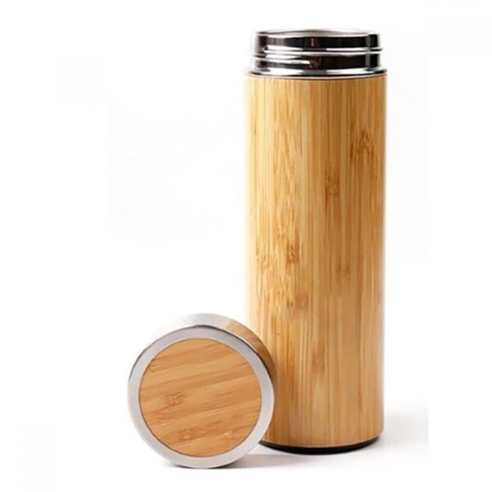 Ola Bamboo Thermos Water Cup Θερμός από Μπαμπού για Ζεστά & Κρύα Ροφήματα, 450ml
