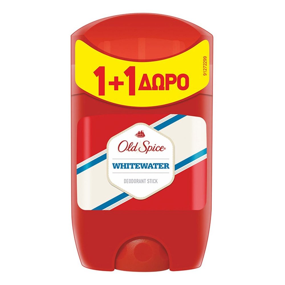 Old Spice Whitewater Deodorant Stick Ανδρικό Αποσμητικό σε Στικ 1+1 Δώρο, 50ml 