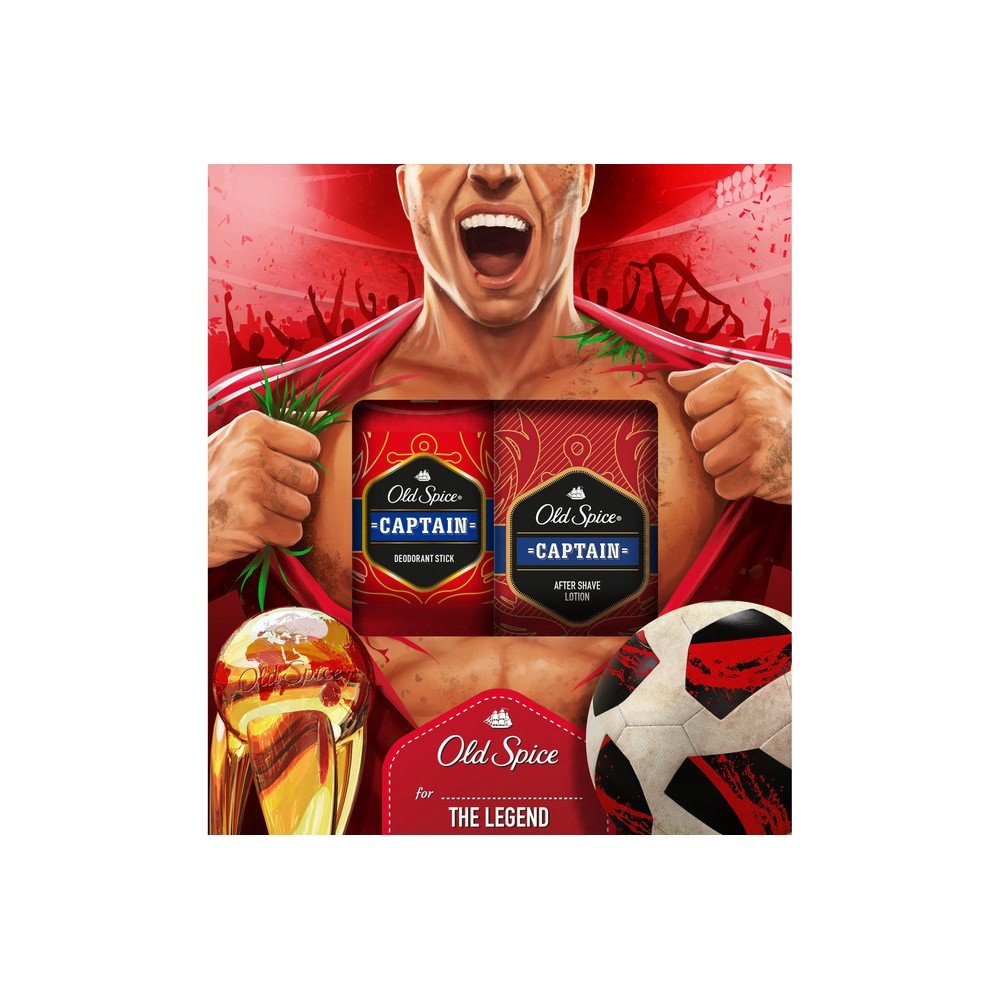 Old Spice Set Captain Deodorant Stick, 50ml & Old Spice Captain After Shave Lotion, 100ml