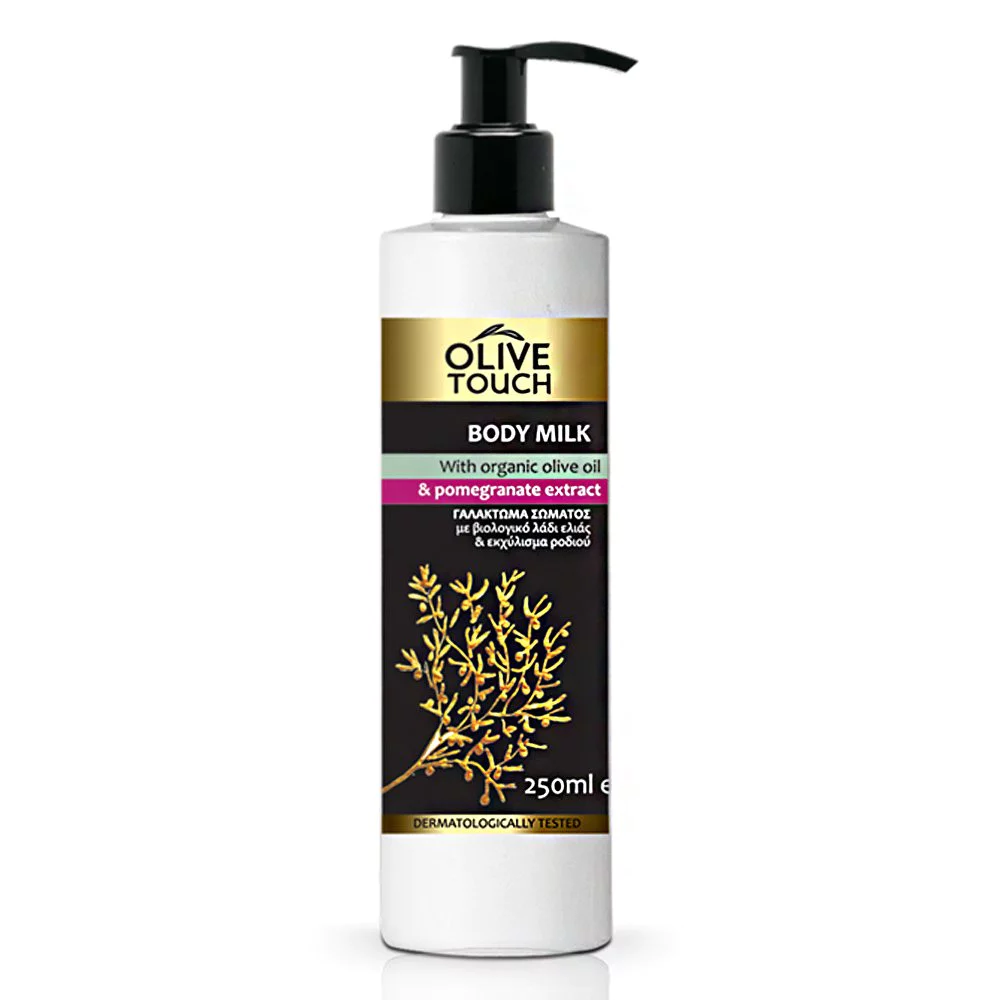 Olive Touch Γαλάκτωμα Σώματος με Βιολογικό Λάδι Ελιάς & Εκχύλισμα Ροδιού, 250 ml Olive Touch Γαλάκτωμα Σώματος με Βιολογικό Λάδι Ελιάς & Εκχύλισμα Ροδιού, 250 ml