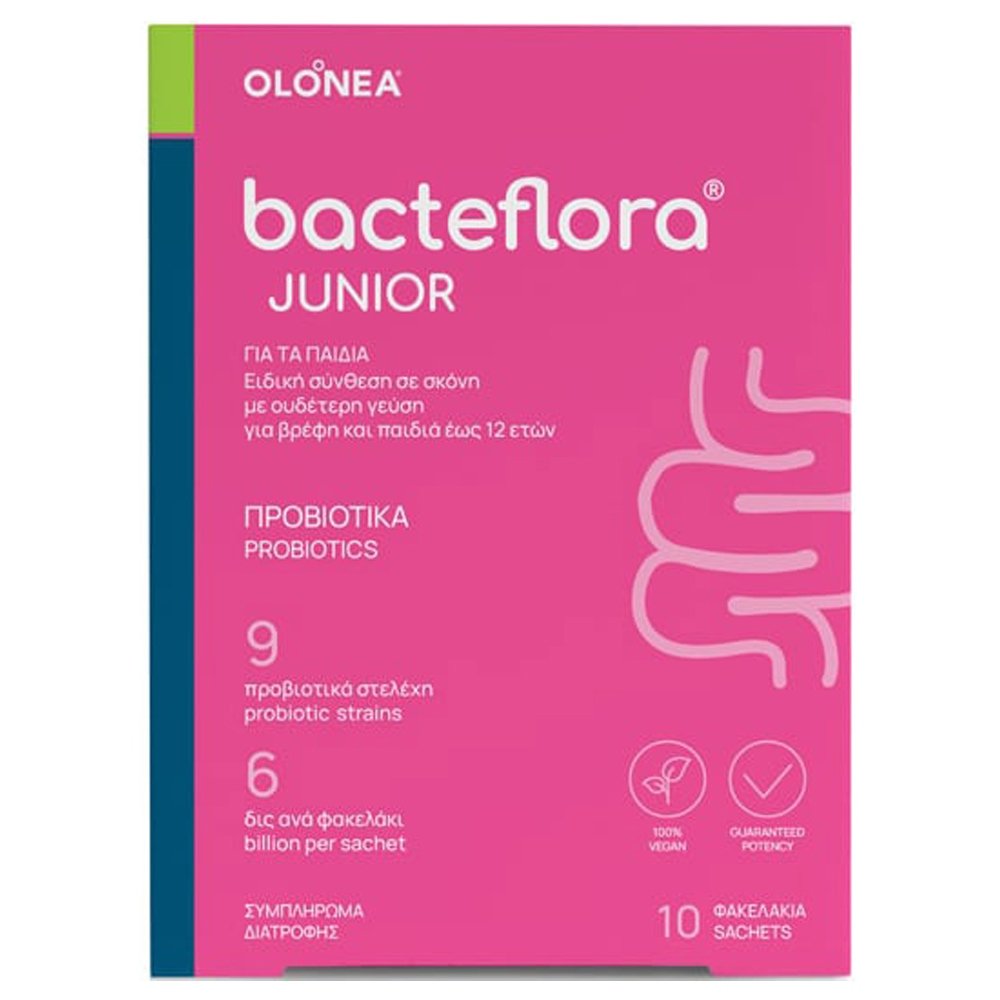  Olonea BacteFlora Junior Προβιοτικά σε Σκόνη με Ουδέτερη Γεύση, 10φακελάκια