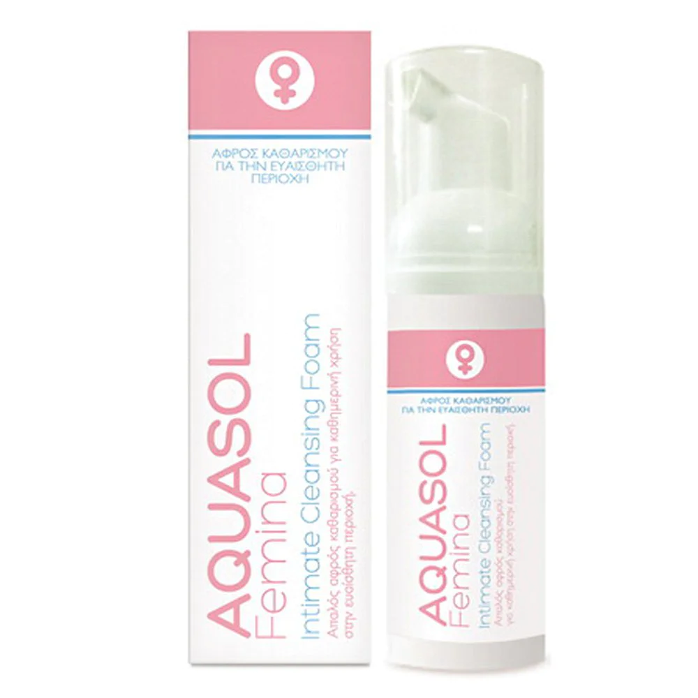 Aquasol Femina Intimate Cleansing Foam Αφρός Καθαρισμού για την Ευαίσθητη Περιοχή, 40ml