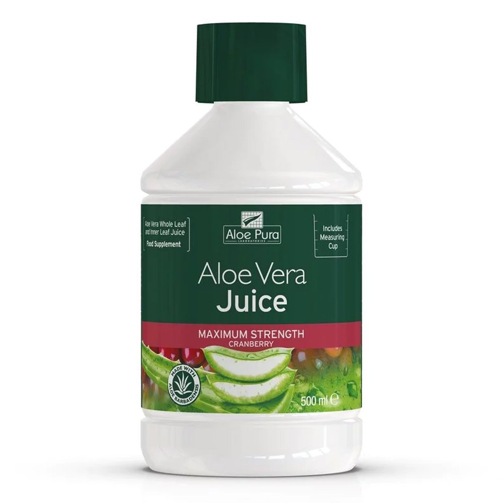 Optima Aloe Vera Juice Συμπλήρωμα Διατροφής με Γεύση Cranberry, 500ml