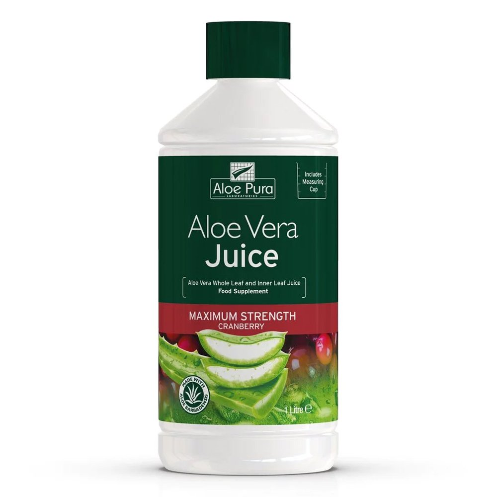 Optima Aloe Vera Juice Συμπλήρωμα Διατροφής με Γεύση Cranberry, 1000ml