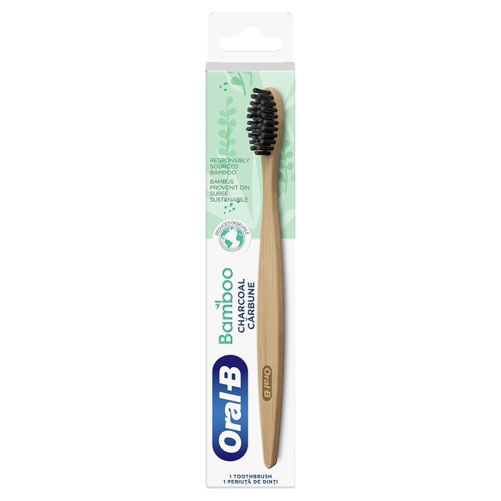 Oral-B Bamboo Charcoal Soft Καφέ, Οδοντόβουρτσα Μαλακή, 1τμχ