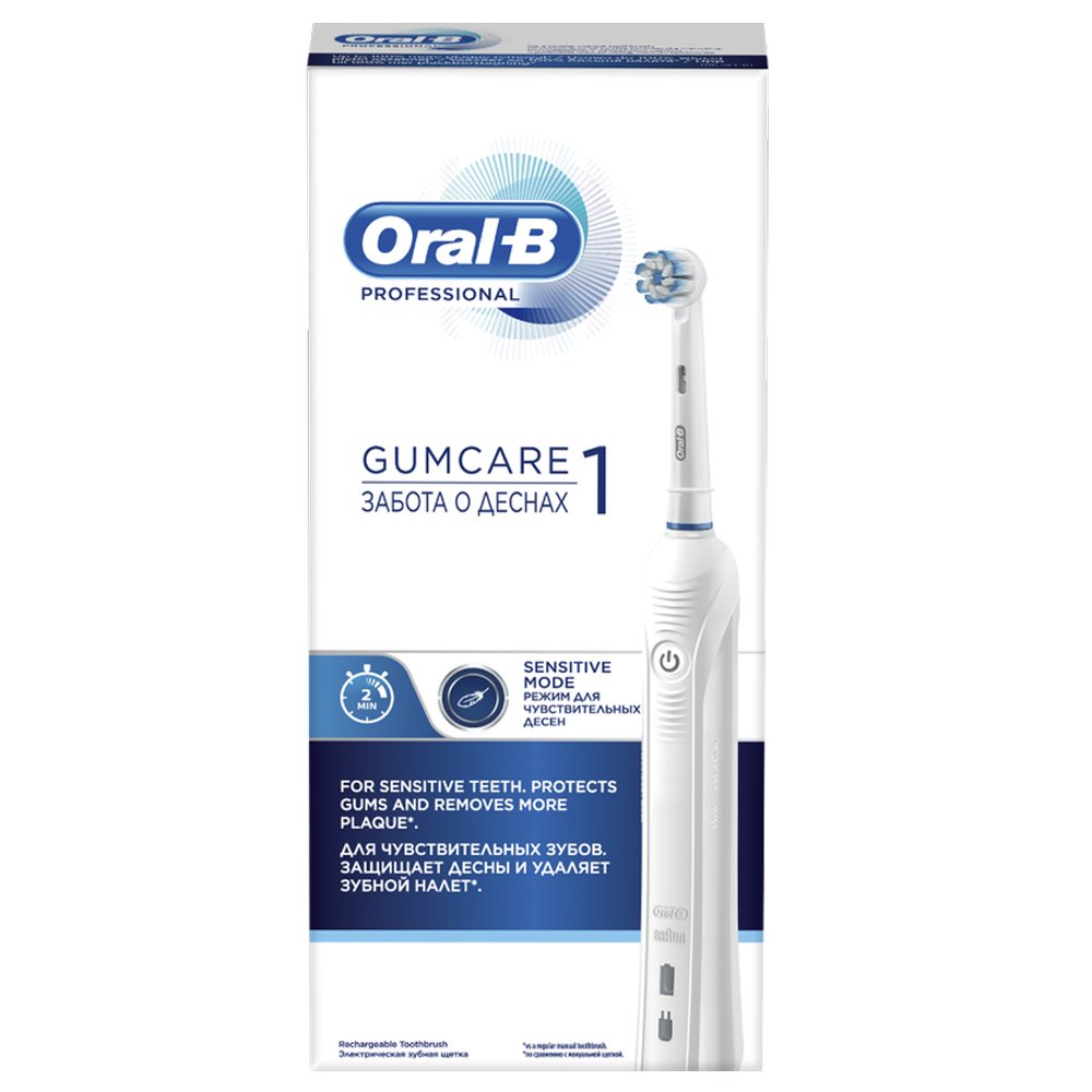 Oral-B Professional GumCare 1 Ηλεκτρική Οδοντόβουρτσα για Απαλό Καθαρισμό & Προστασία των Ούλων 