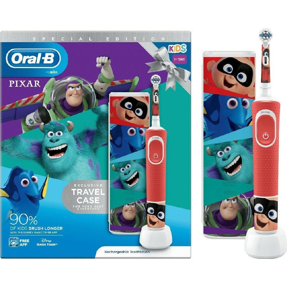 ORAL-B Vitality Kids Pixar 3+ Παιδική Ηλεκτρική Οδοντόβουρτσα 1τμχ & Δώρο Θήκη Ταξιδίου
