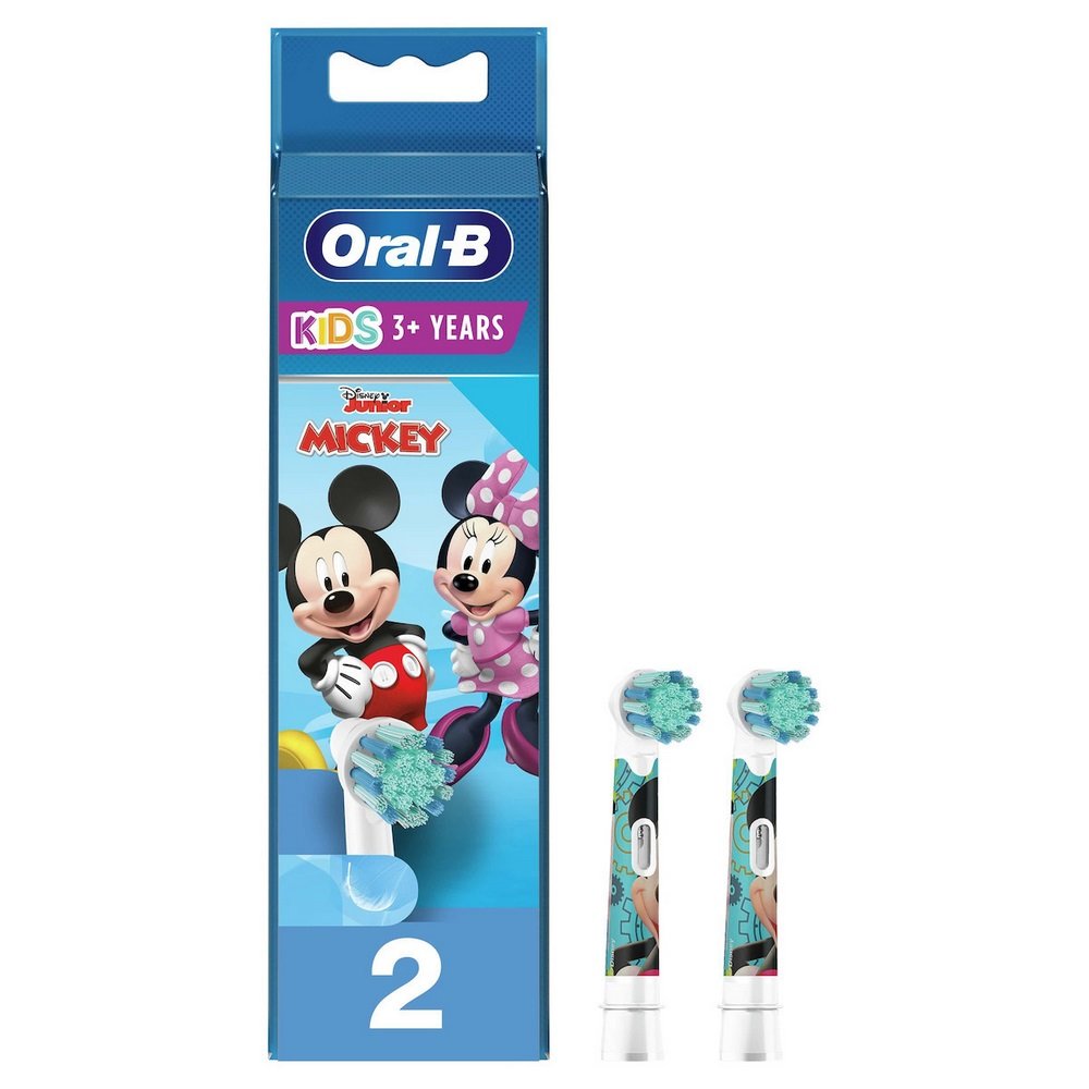 Oral-B Kids Mickey Mouse Extra Soft Ανταλλακτικές Κεφαλές για Παιδική Ηλεκτρική Οδοντόβουρτσα, 2 τμχ