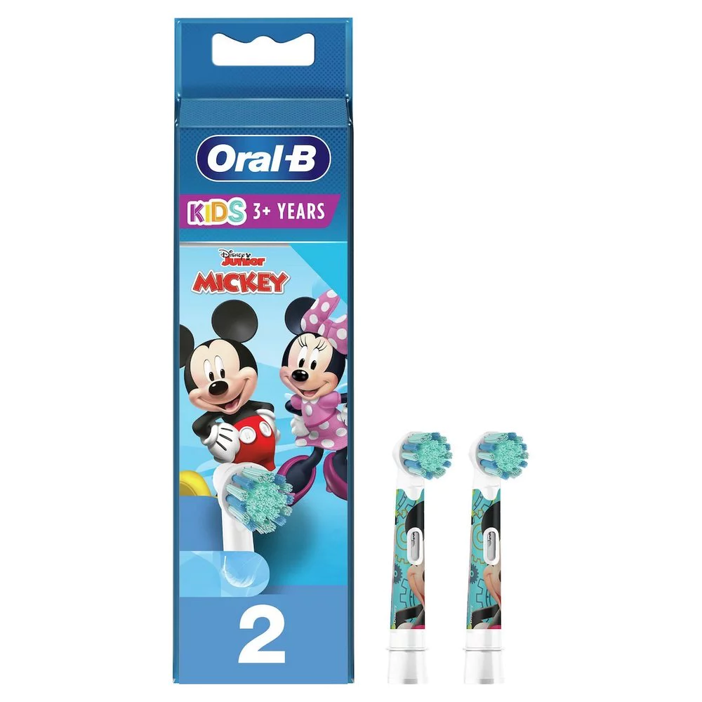 Oral-B Kids Mickey Mouse Extra Soft Ανταλλακτικές Κεφαλές για Παιδική Ηλεκτρική Οδοντόβουρτσα, 2 τμχ Oral-B Kids Mickey Mouse Extra Soft Ανταλλακτικές Κεφαλές για Παιδική Ηλεκτρική Οδοντόβουρτσα, 2 τμχ