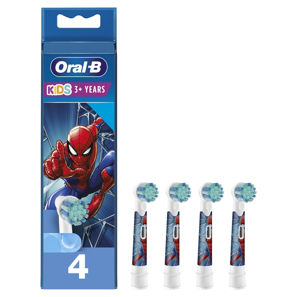 Oral-B Ανταλλακτικό για Ηλεκτρική Οδοντόβουρτσα Kids Spiderman για 3+ χρονών, 4τμχ