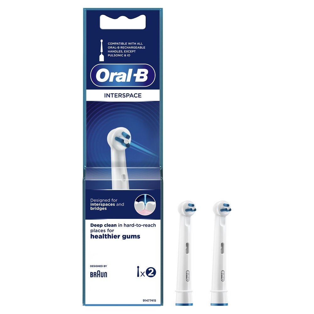 Oral-B Interspace Brush Heads Ανταλλακτικά Μεσοδόντιου Καθαρισμού, 2τμχ