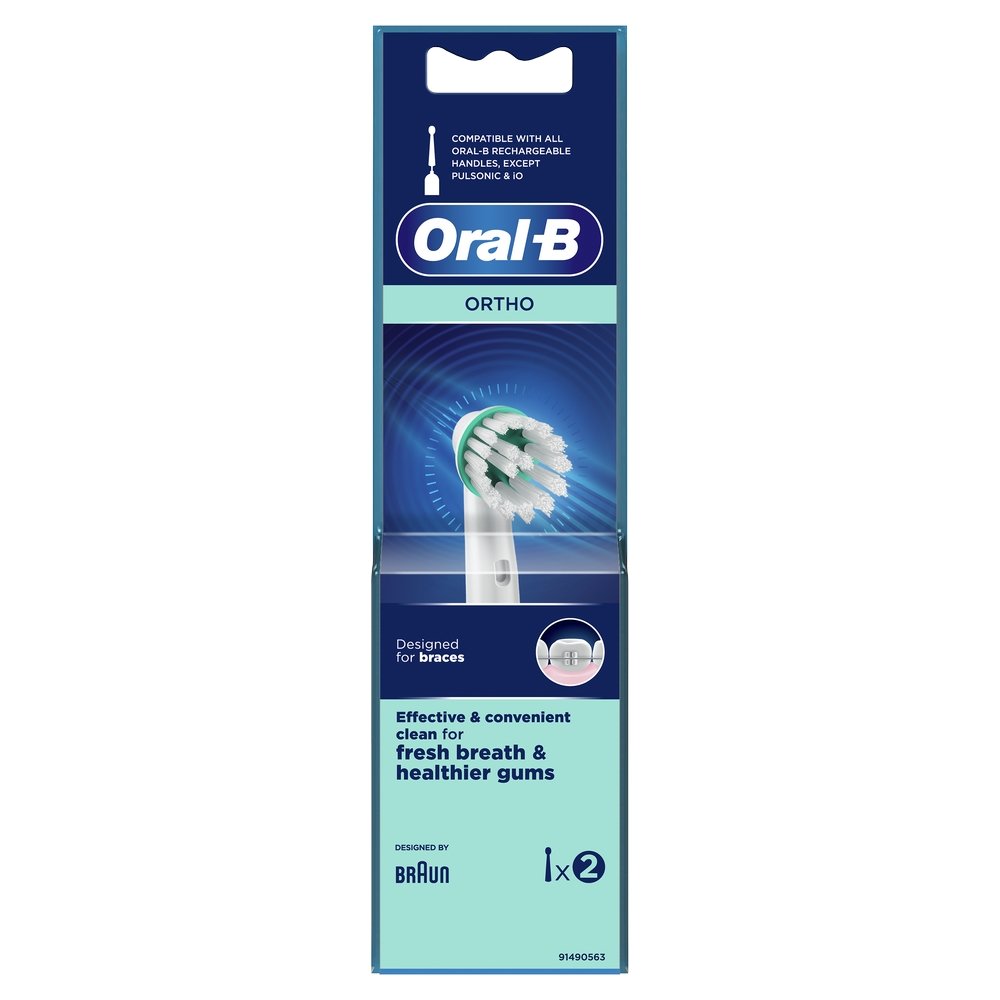 Oral-B Ortho Care Ανταλλακτικές Κεφαλές Ηλεκτρικής Οδοντόβουρτσας, 2τμχ