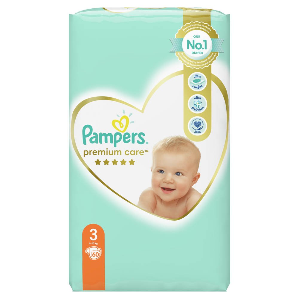 Pampers Premium Care Νο 3 (6-10kg), 60 τμχ