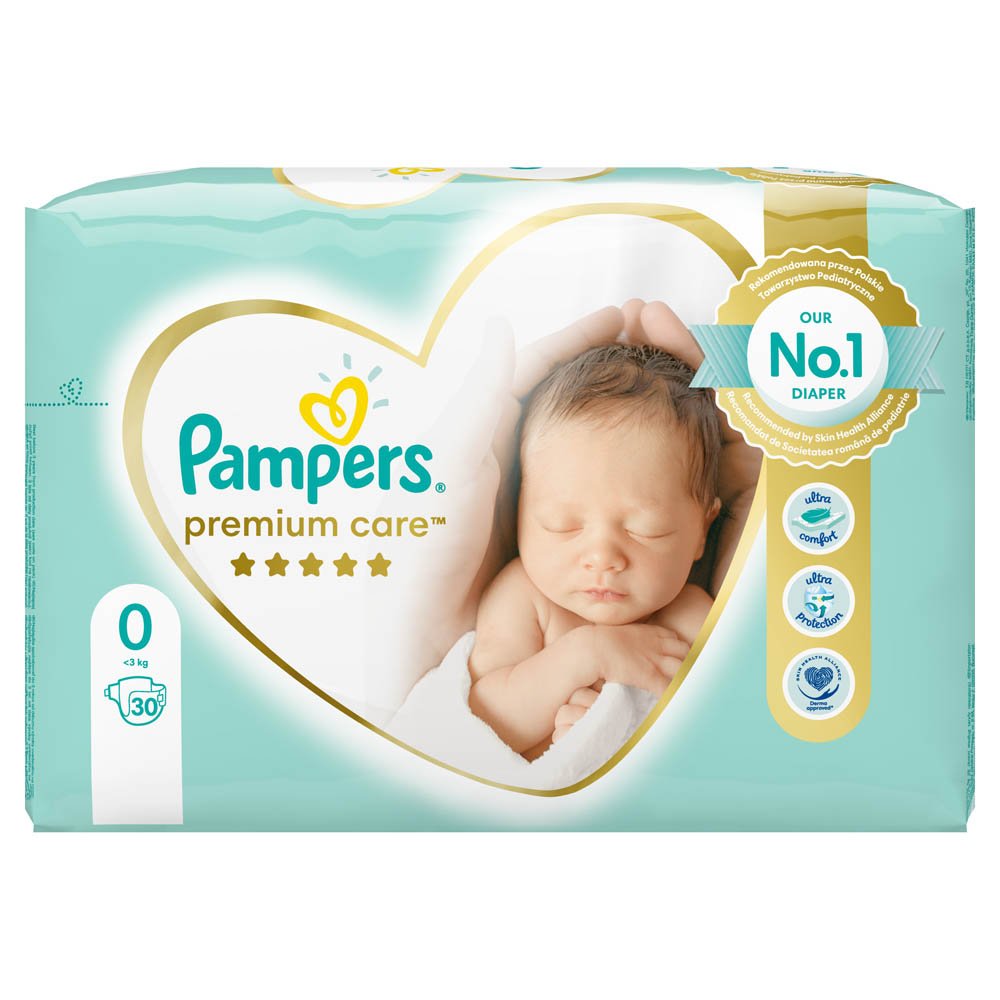 Pampers Premium Care No 0  (1-2.5kg), 30 τμχ