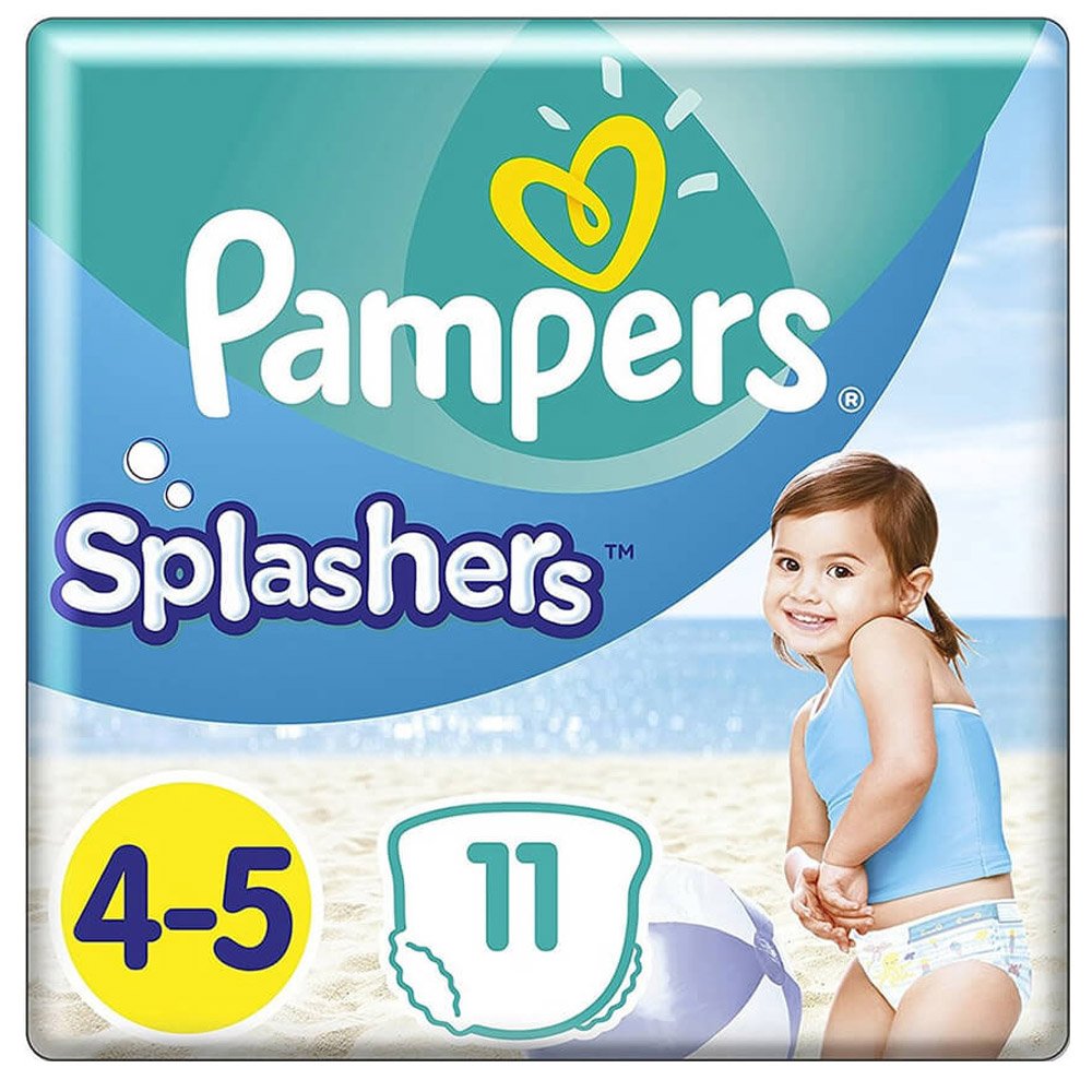 Pampers Splashers Αδιάβροχες Πάνες Μαγιό No 4-5 (9-15kg), 11 τμχ 