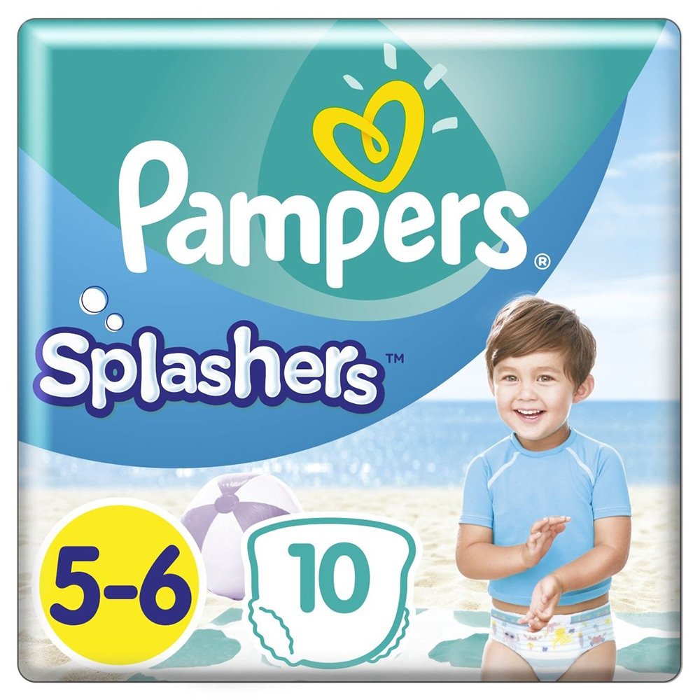 Pampers Splashers Αδιάβροχες Πάνες Μαγιό No 5-6 (14+kg), 10 τμχ