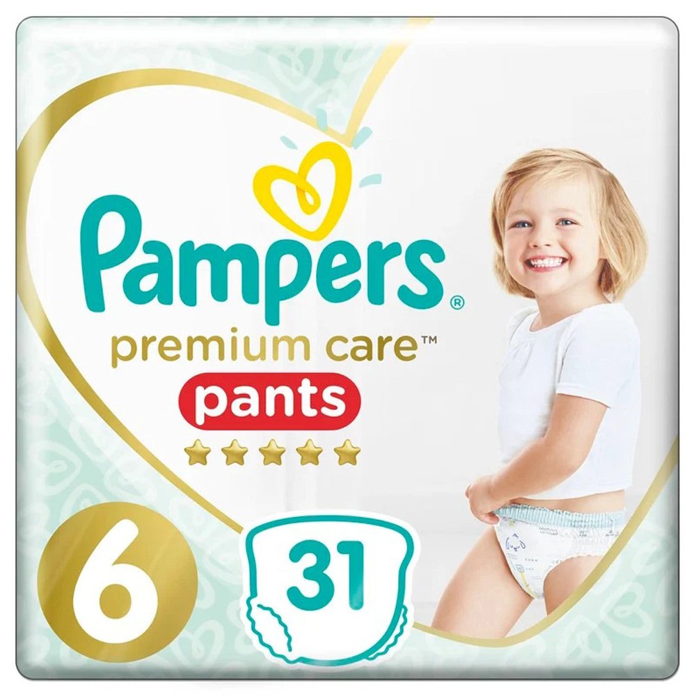Pampers Premium Care Pants Πάνες Βρακάκια No6 (15+kg), 31 τμχ