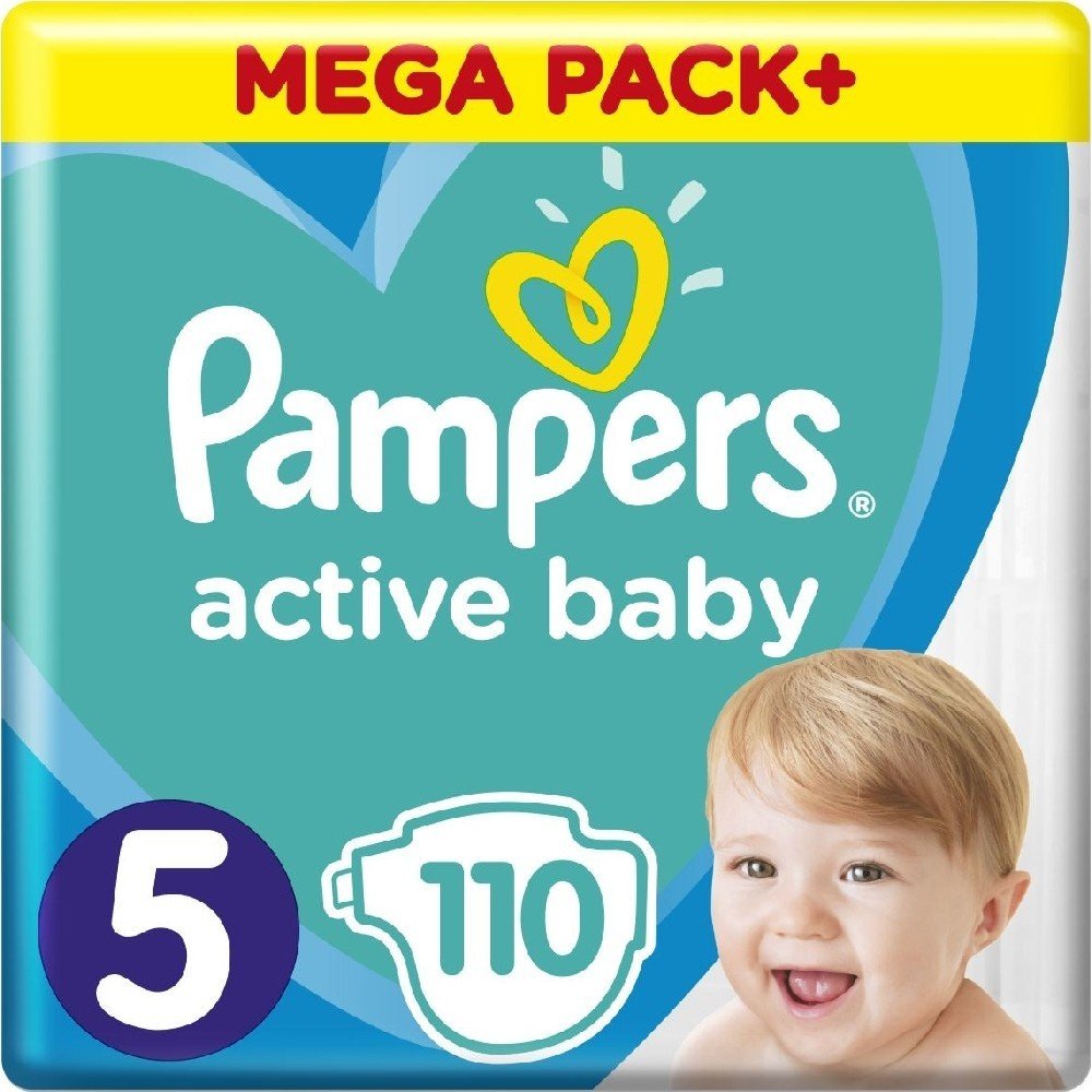 Pampers Active Baby Πάνες Μέγεθος 5 Mega Pack 11-16Kg, 110 τμχ