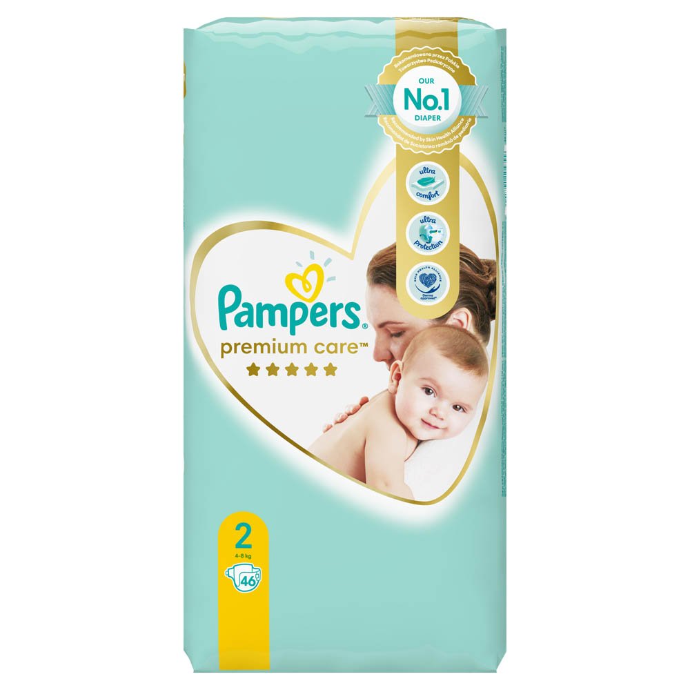 Pampers Premium Care Πάνες Μωρού No 2 (4 - 8 kg), 46 τμχ