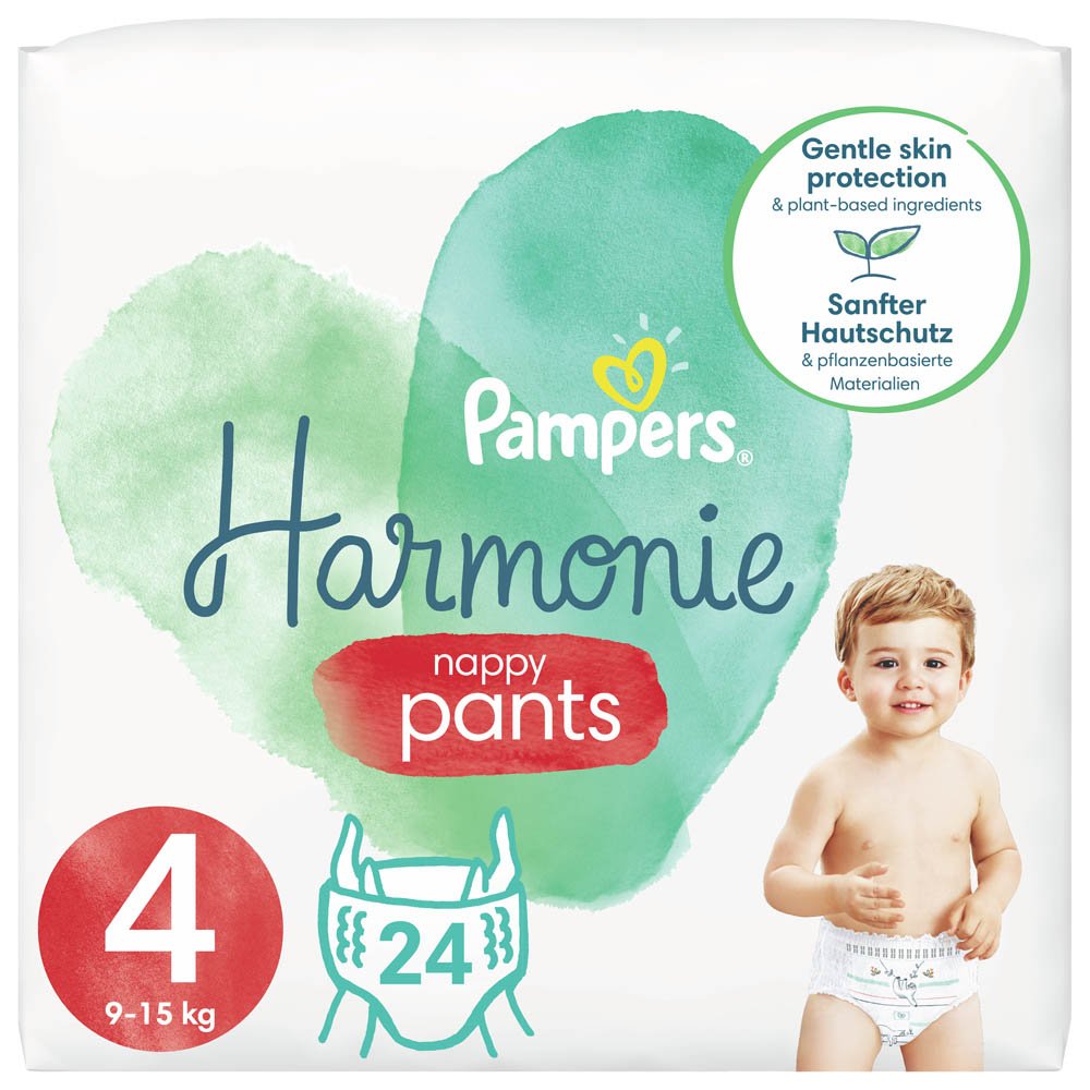 Pampers Harmonie Pants Πάνες Βρακάκι No 4 (9-15kg), 24 τμχ