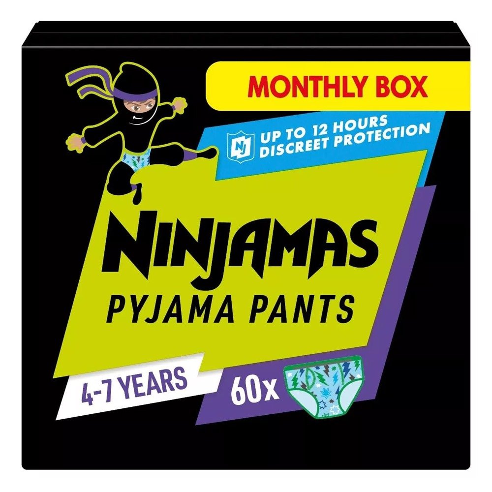 Pampers Ninjamas Pyjama Pants Πάνες Βρακάκι για Αγόρια 4-7ετών (17-30kg), 60τμχ