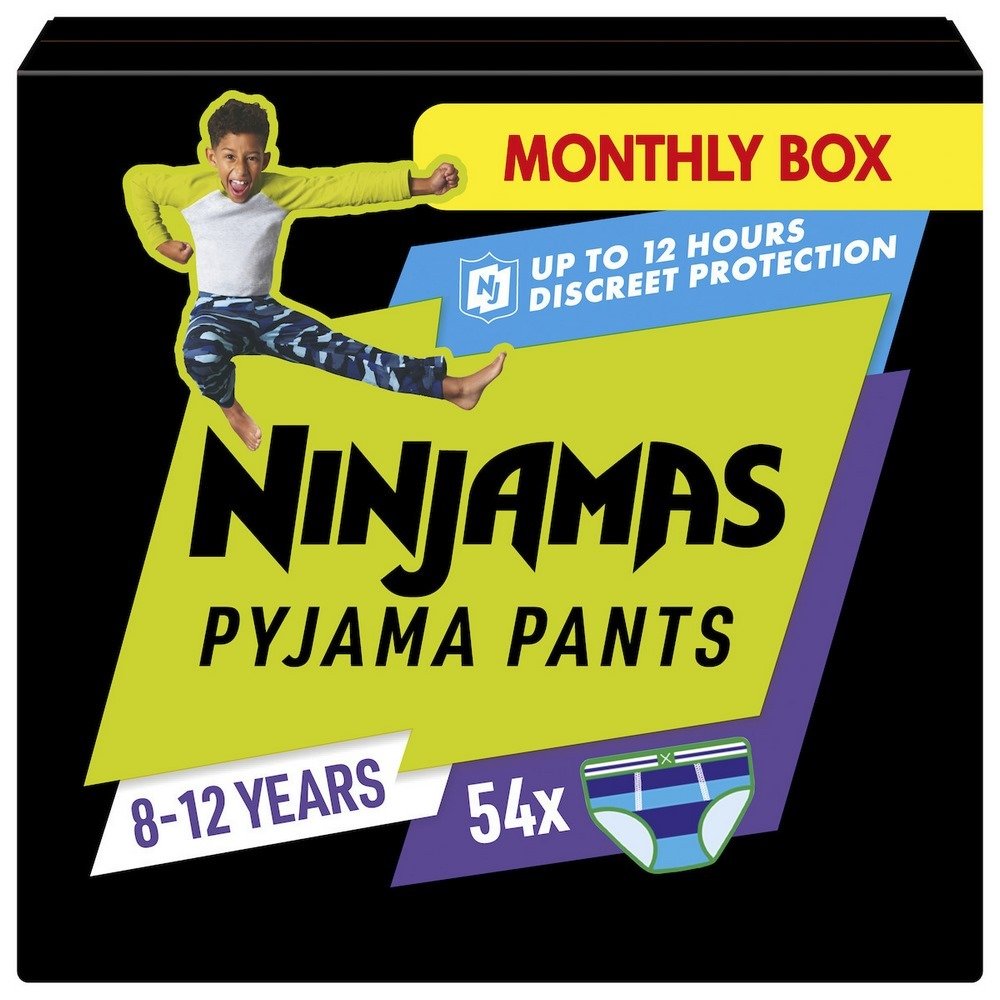 Pampers Ninjamas Pyjama Pants Πάνες Βρακάκι για Αγόρια 8-12 Ετών (27-43kg), 54τμχ.