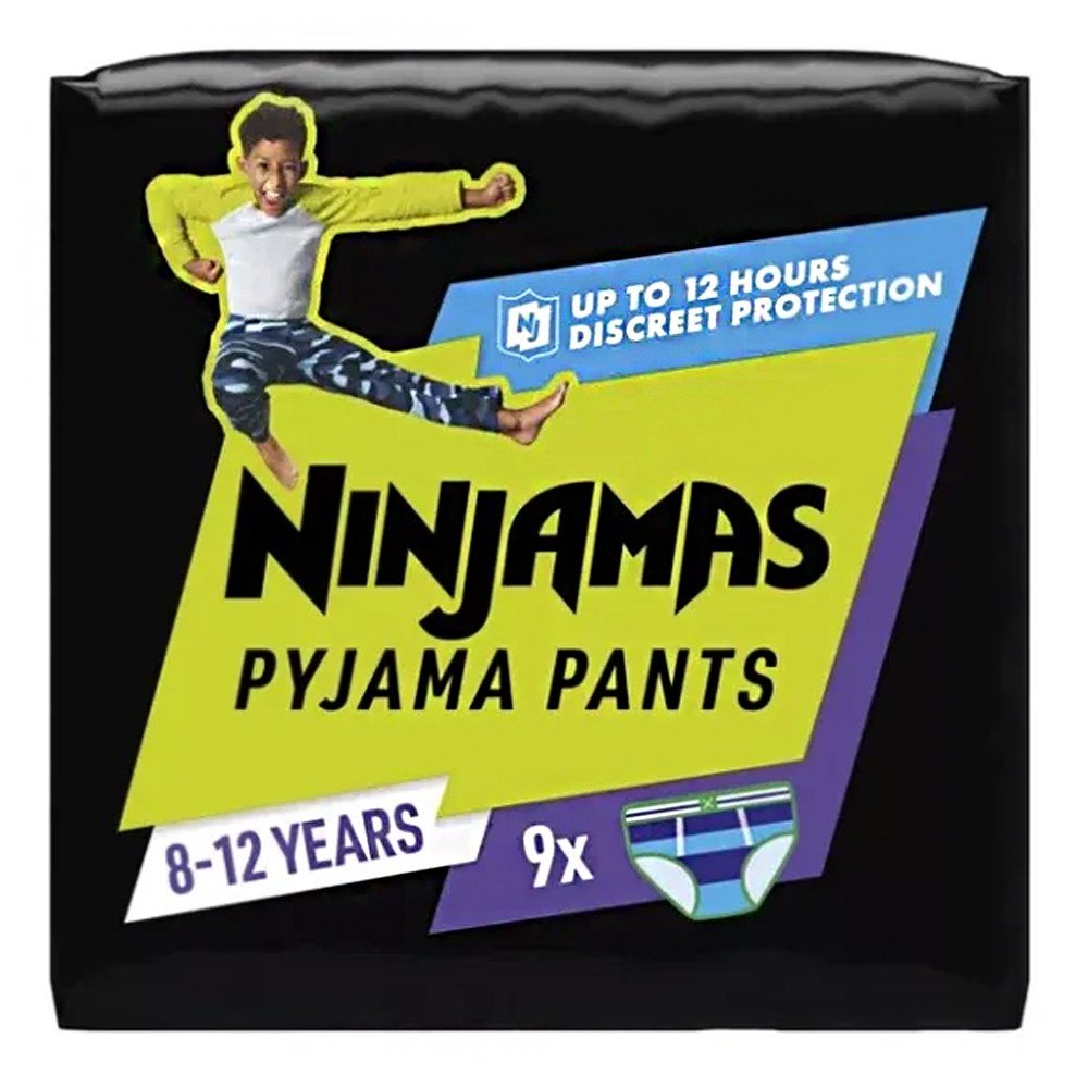 Pampers Ninjamas Pyjama Pants Πάνες Βρακάκι για Αγόρια 8-12 Ετών (27-43kg), 9τμχ