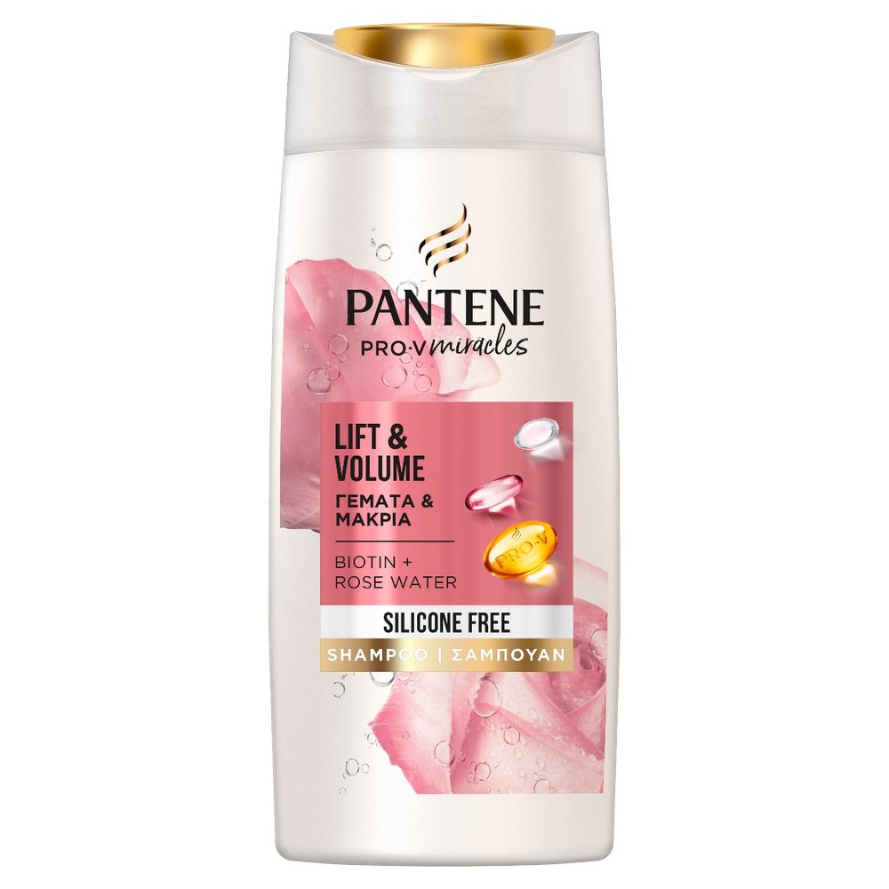 Pantene Pro-v Miracles Biotin & Rose Water Σαμπουάν Όγκου για Όλους τους Τύπους Μαλλιών, 600ml