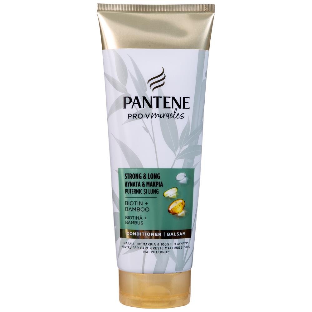Pantene Pro-V Miracles Conditioner With Bamboo & Biotin Δυνατά & Μακριά Μαλλιά Μαλακτική Κρέμα με Μπαμπού & Βιοτίνη, 200ml