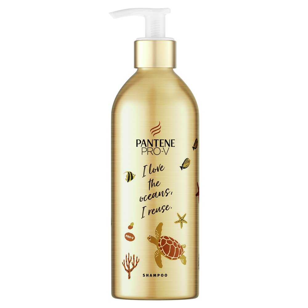 Pantene Pro-V Repair & Protect Shampoo I Love the Oceans in Eco Refillable Bottle Σαμπουάν Αναδόμησης σε Μπουκάλι Αλουμινίου, 430ml