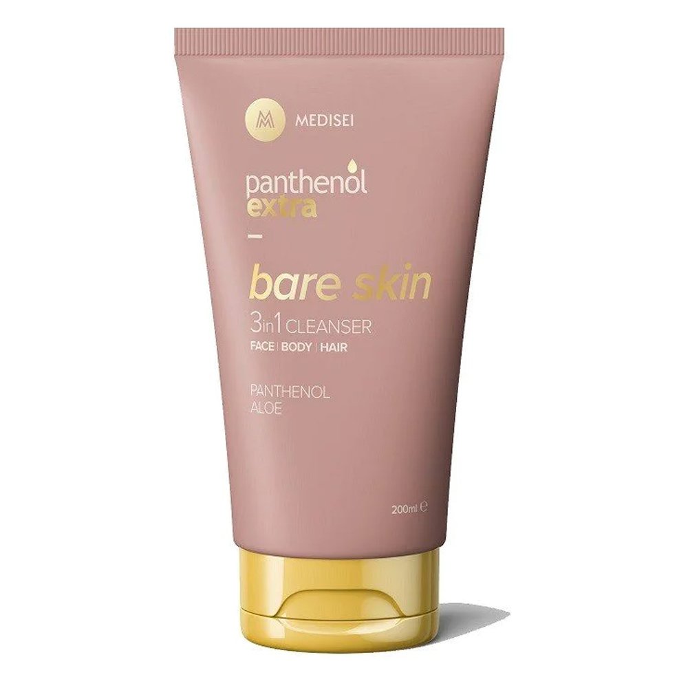 Panthenol Extra Bare Skin 3-in-1 Cleanser Αφρόλουτρο & Σαμπουάν, 200ml