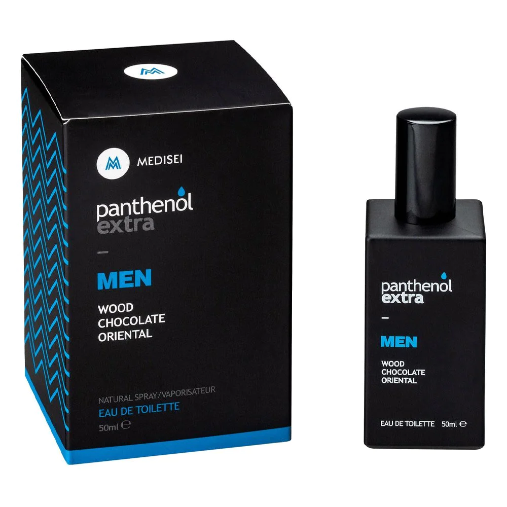 Panthenol Extra Men Eau de Toilette Ανδρική Κολόνια με Άρωμα Ξύλου, Σοκολάτας & Εξωτικών Λουλουδιών , 50ml