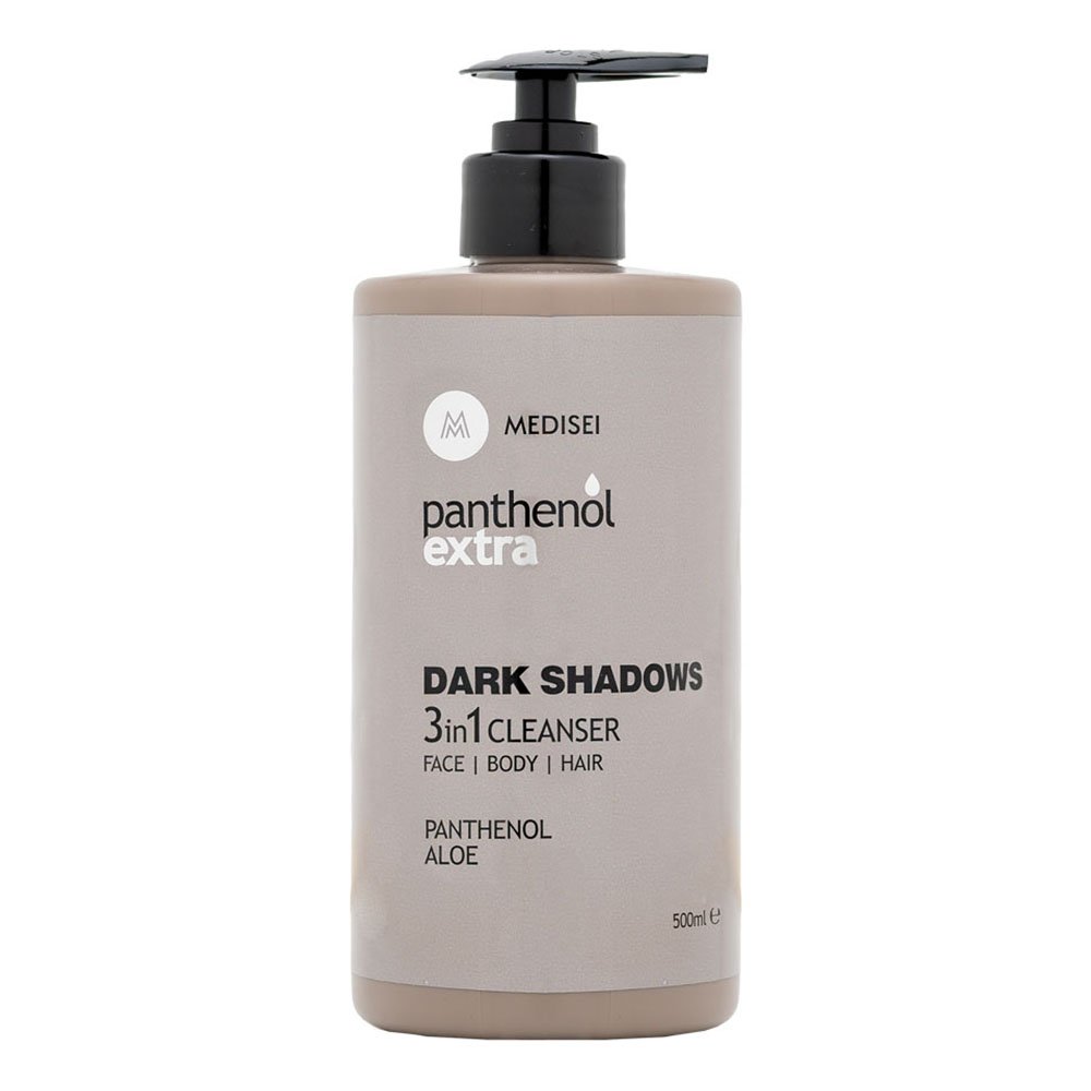Panthenol Extra Dark Shadows 3 in 1 Cleanser Ανδρικό Καθαριστικό για Πρόσωπο/Σώμα/Μαλλία, 500ml