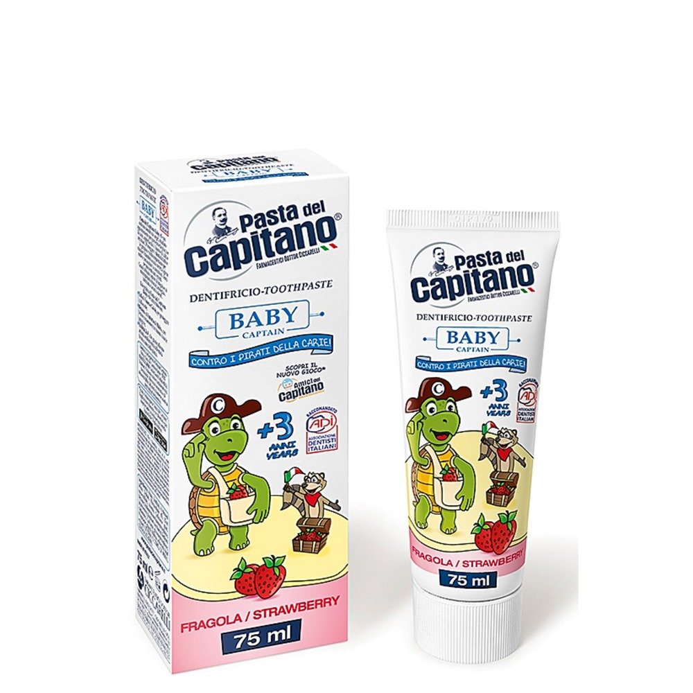 Pasta del Capitano Baby Toothpaste Οδοντόκρεμα με Γεύση Φράουλα 3+, 75ml
