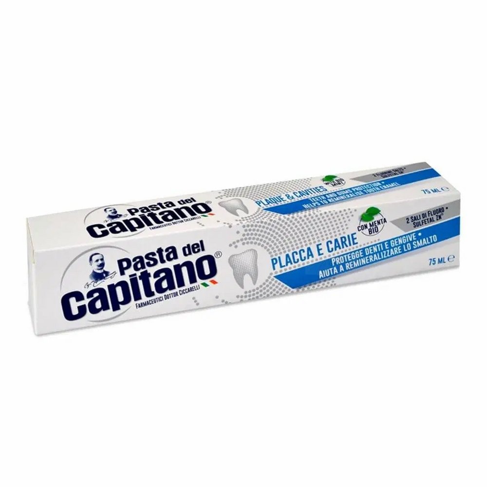 Pasta Del Capitano Plaque & Cavities Toothpaste Οδοντόκρεμα Κατά της Πλάκας & της Τερηδόνας, 75ml
