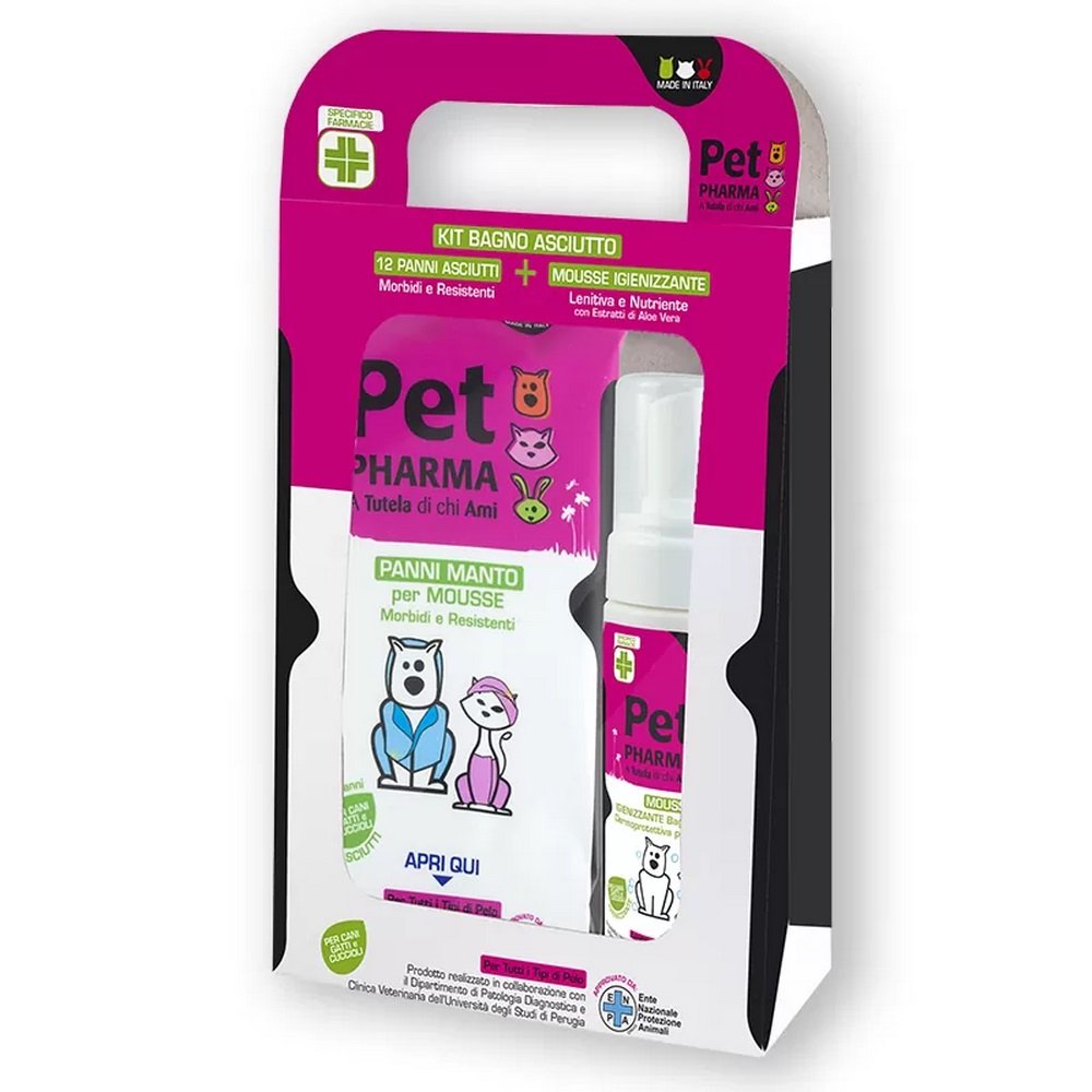 Pet In Pharma Dry Bath Kit Κιτ Στεγνού Μπάνιου για Κατοικίδια Ζώα, 1τμχ