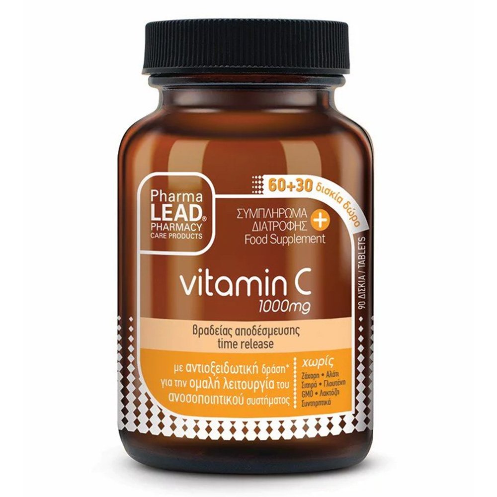 Pharmalead Συμπλήρωμα Διατροφής Vitamin C 1000mg Time Release, 90 ταμπλέτες