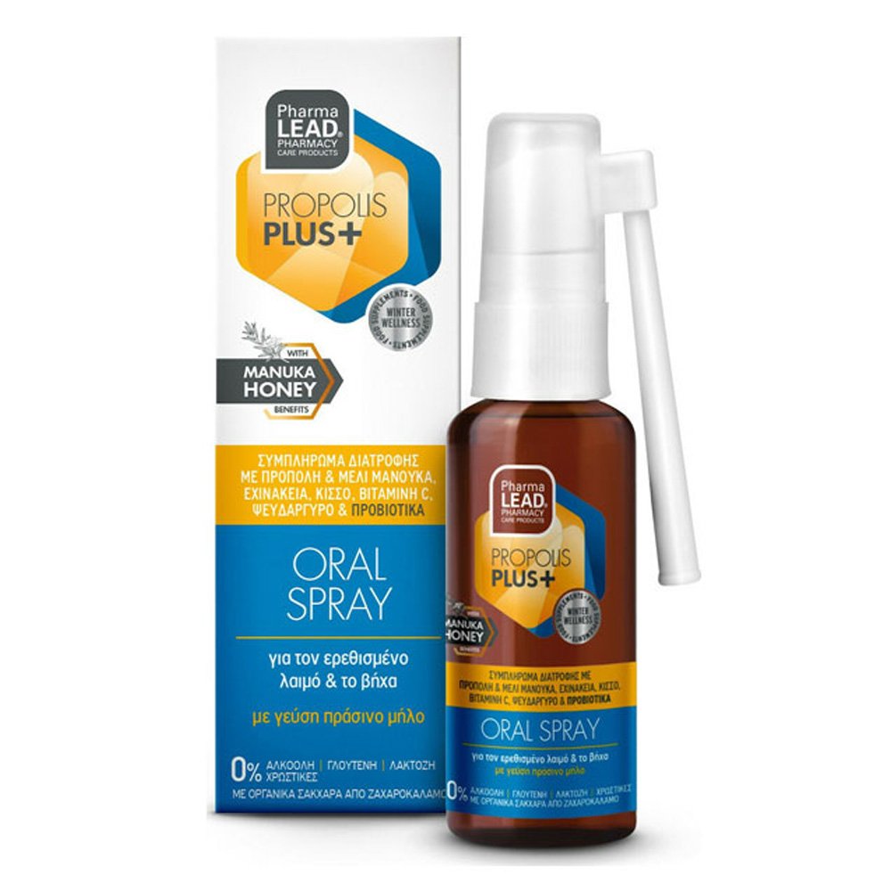 Pharmalead Propolis Plus Oral Spray Στοματικό Spray για την Ανακούφιση από τον Ερεθισμένο Λαιμό και το Βήχα, 30ml Pharmalead Propolis Plus Oral Spray Στοματικό Spray για την Ανακούφιση από τον Ερεθισμένο Λαιμό και το Βήχα, 30ml