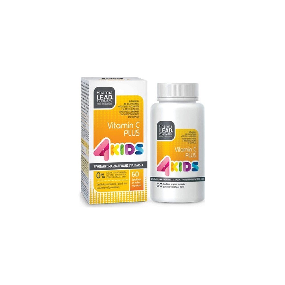 PharmaLead 4Kids Vitamin C Plus - Βιταμίνη C σε Ζελεδάκια με γεύση Πορτοκάλι για Παιδιά, 60cps