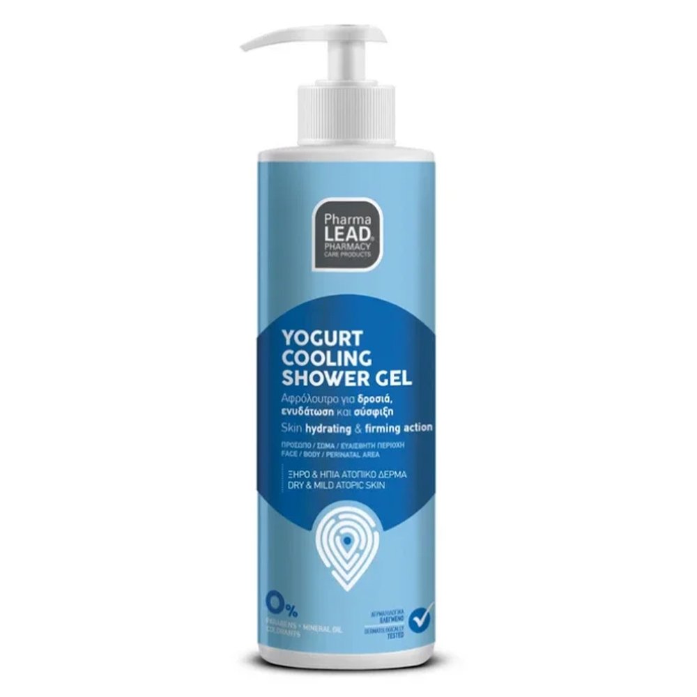 Pharmalead Yogurt Cooling Shower Gel Δροσερό Αφρόλουτρο για Ξηρό & Ήπια Ατροφικό Δέρμα, 500ml